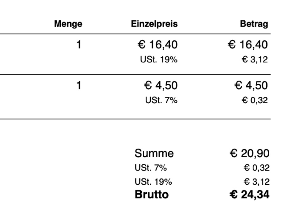 Saubere und automatische Kalkulation